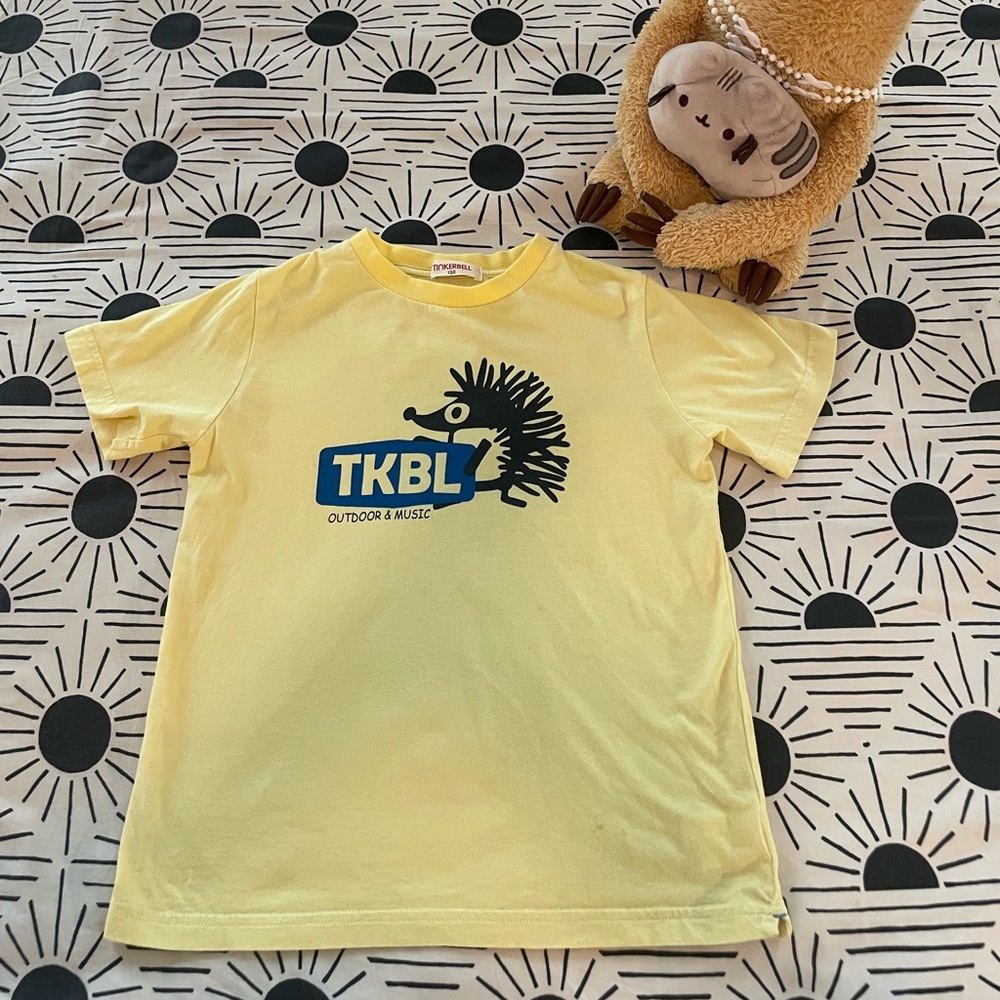 Fun Boy’s Yellow, Hedgehog Graphic T-shirt (Sz. 7/8)